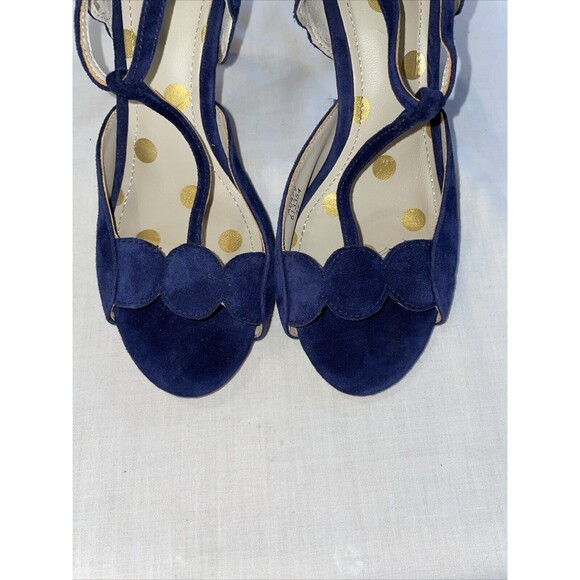 Boden Women’s Dressy Heels Size 37 U.S. 6 B Blue Suede Leather Formal Party - Picture 7 of 12